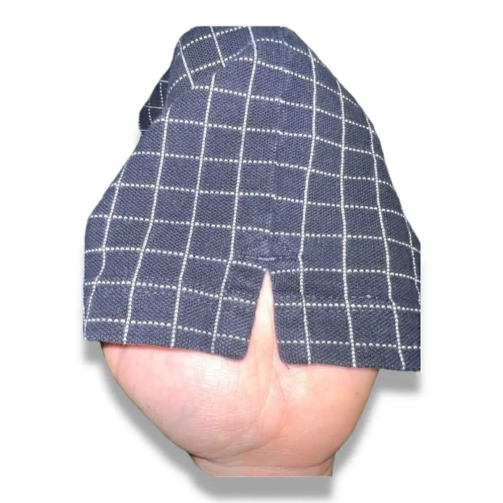 Navy Check Chaps Ralph Lauren Pique Polo Shirt Size XL